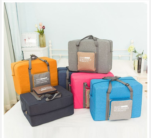 Bolso Grande Plegable Viaje Reforzado Jsbags Martinez Azul Acero