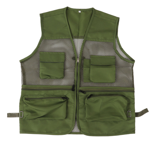 Chaleco De Pesca De Malla Con Tapón Verde Xxl Uk, Militar, D