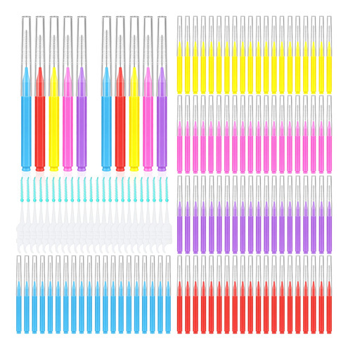 300 Cepillos Interdentales Para Aparatos Ortopedicos, 6 Tama