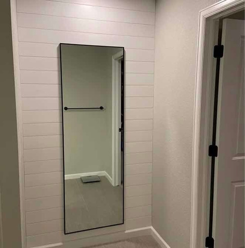 Espejo Rectangular Entero Herreria 180x60 Pie De Apoyo Moda