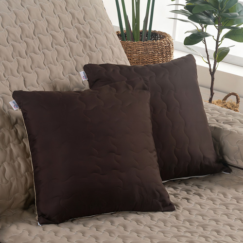 Capa Protetor Sofa Retratil 1,80m 02 Mód Dupla Face 400 Fios Cor Tabaco/caqui Liso