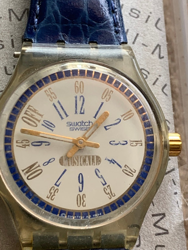 Relogio Swatch Musical Ano De 1988. En Perfeito Estado,couro