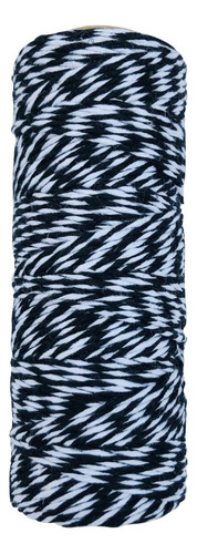 Hilo Bicolor Baker Twine X 50 Metros Carrete Color Negro