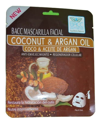 Mascarilla Facial Bacc Coco & Aceite De - g a $275