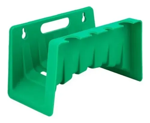 Manguera Plástica 20m Con Soporte Incluido Para Almacenar Color Verde