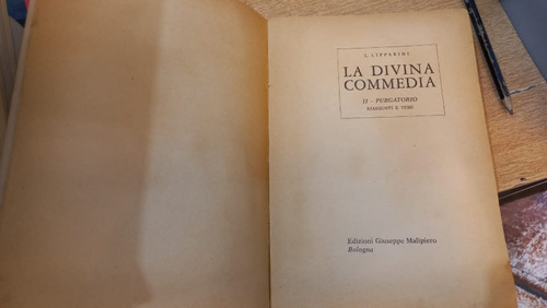 La Divina Commedia Ii Purgatorio Análisis Lipparini En Ital. (Usado)
