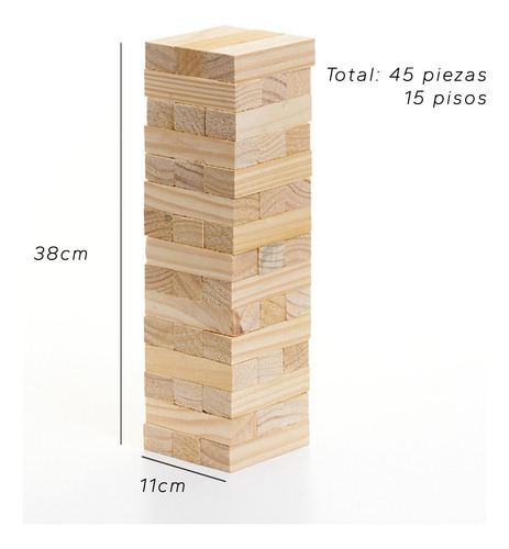 Torre Gigante Madera Juego De Mesa Familiar Bares Jenga