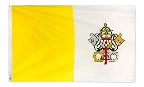 Danf Bandera Del Vaticano 3ftx5ft Estado De La Ciudad Del Va
