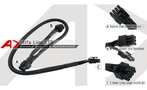 8 Pin To Dual 8 Pin Pcie Vga Power Cable For Evga Supernova
