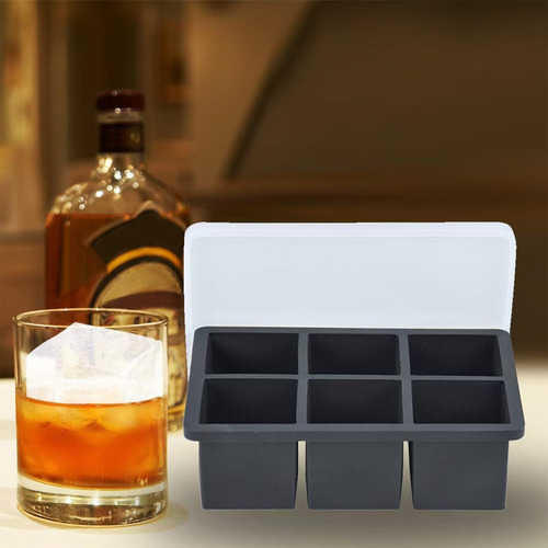 . Molde For Cubitos De Hielo De Silicona De 6 Compartimentos