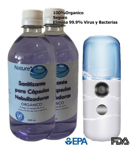 2 Sanitizante Para Capsulas Nano Difusor Desinfectante 500ml