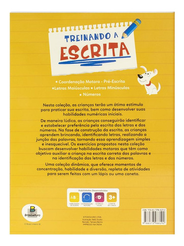 Aprenda em Casa Treinando a escrita: Letras Minúsculas, de © Todolivro Ltda.. Editorial Brasileitura, capa mole em português, 2022
