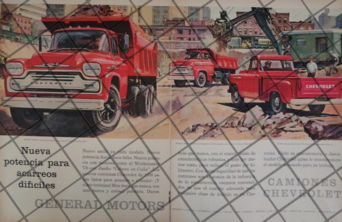 Afiche Retro  Camion De Volteo 100 General Motors 1959