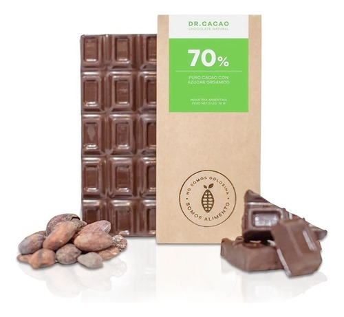 Chocolate Dr Cacao Al 70%  X 80 Grs