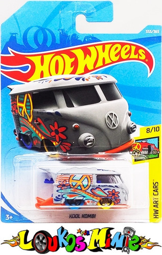 Hot Wheels Kool Kombi Art Cars 50 Th Kombi Cinza Lacrado1:64