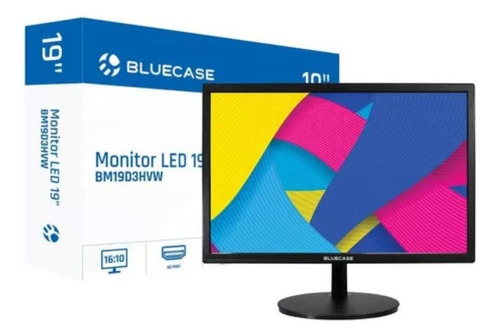 Monitor 19 Led Bluecase / Hdmi / Vga / Vesa / Preto