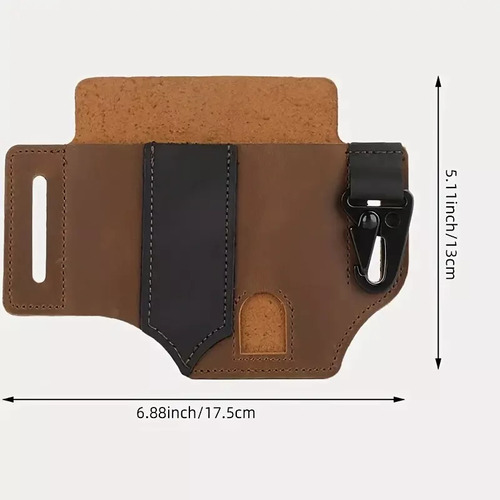 Funda Multiherramienta, Organizador De Bolsillo Edc De Cuero