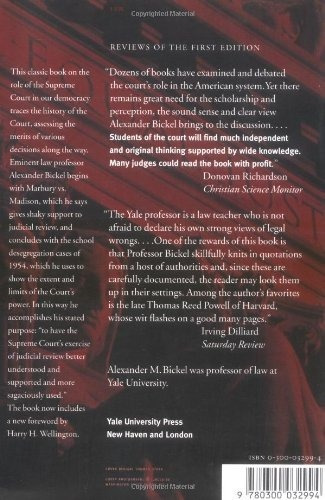 The Least Dangerous Branch: The Supreme Court At T..., de Alexander M. Bickel. Editorial Yale University Press en inglés
