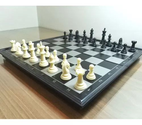 Jogo De Xadrez Tabuleiro Portátil Magnético Chess Grande