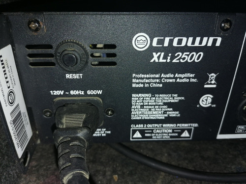 Amplificador De Potencia Crown Xli2500