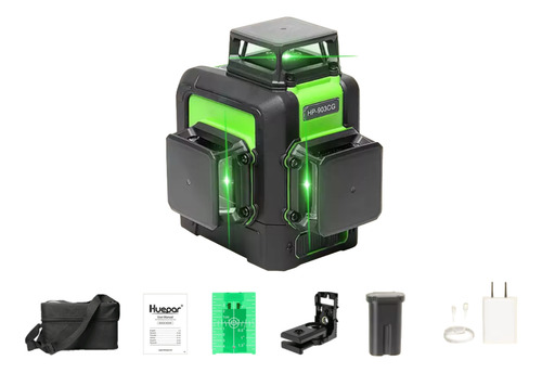 Nível A Laser Huepar 903cg 12 Linhas Resistente E Confiável