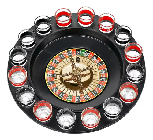 Juego Fiestas Ruleta Rusa Estilo Casino Beber Shots 16 Copas