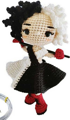  Patrón Digital Amigurumi Cruella