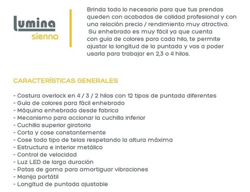 Imagen 5 de 10 de Overlock Semi Industrial 4 Hilos + Kit 3 Tijeras Metálica!!