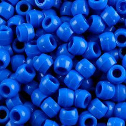 100 Cuentas De Plástico Dona Opaco Azul