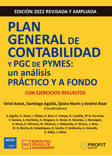 Plan General De Contabilidad Y Pgc Pymes 2022 - Accid  - *