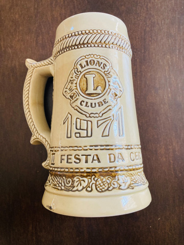 Caneca Antiga De Chopp Em Porcelana - Mairiporã - 1971 Lions