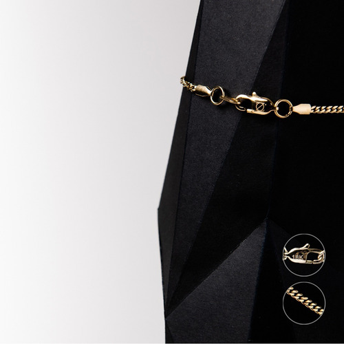 Pulsera Cubana 2mm/ Oro Laminado 18k - Zo Joyería Y Reloj