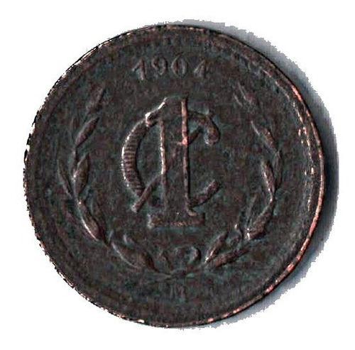 Moneda Única De Cobre Un Centavo 1904 Republica