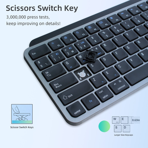 Teclado Y Mouse Recargable Bluetooth Y Inalámbrico Usb Con Ñ