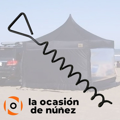 Estaca Tirabuzon Hierro Gazebo Carpa Sombrilla Playa Arena