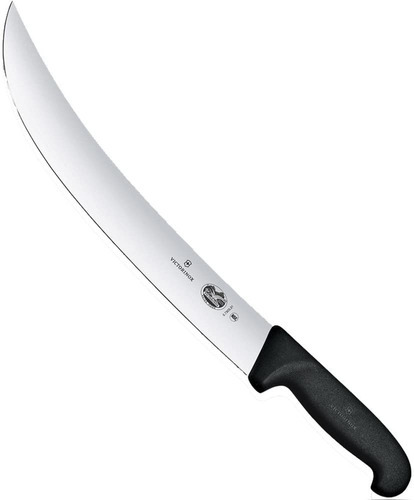 Victorinox Cuchillo Hoja Ancha , Fibrox, 15 Cm, Negro