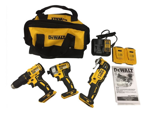 Dewalt Kits Combinado 3 Herramienta Inalambrica Ion Litio 20