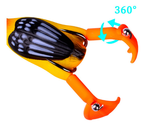 Señuelo Pato Helice 9 Cm 12 Grs Antienganche Tararira Pesca Color Amarillo