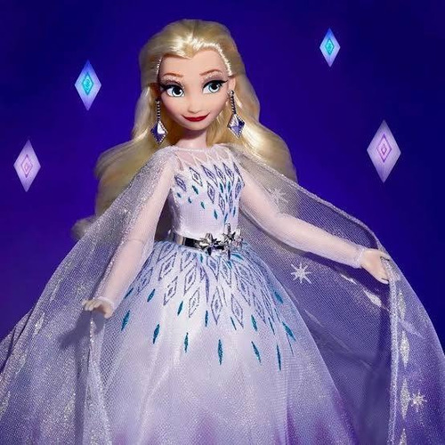Disney Style Series Elsa Frozen De Colección Con Base