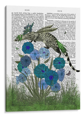 Canvas Lab Cuadro Genet En Flores Azules 120x160, Fab Funky