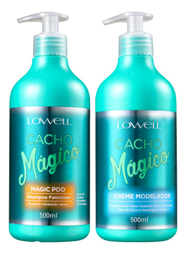 Lowell Shampoo Funcional Cacho Mágico + Creme Modelador 