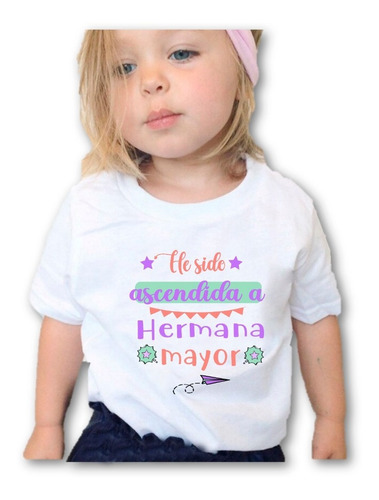 Playera Promovido A Hermana Mayor  Infantil Seré La Mayor