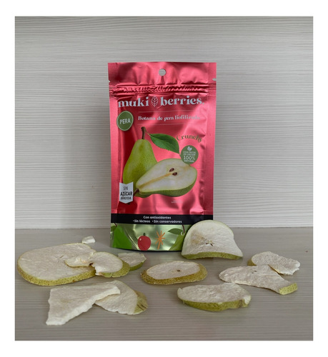 Snack De Pera Liofilizada Crujiente, Natural Y Saludable