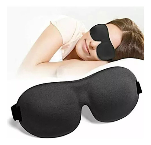 Máscara para dormir supercómoda en 3D Blackout Eye Cap a todo color negro