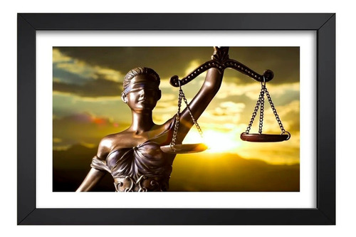 Quadro Advocacia 65x45cm Deusa Da Justiça Direito Advogado