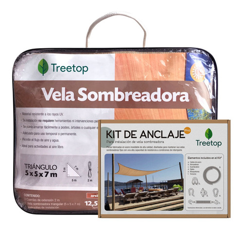 Imagen 1 de 6 de Pack: Vela 5 × 5 × 7 Color Arcilla + Kit De Anclaje