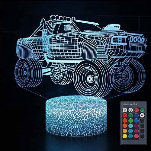 Vansiho 3d Illusion Monster Truck Lámpara Óptica Led Coche