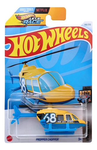 Hot Wheels Helicóptero Propper Chopper Hw Metro Lote H 2024