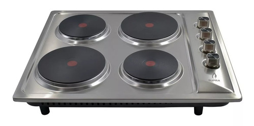Cocina Encimera Eléctrica 4 Platos Acero Inoxidable