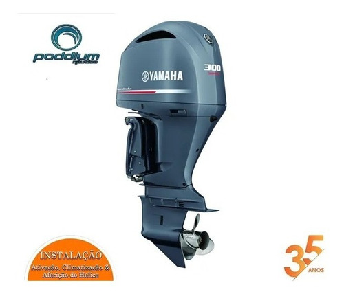 Imagem 4 de 8 de Motor De Popa Yamaha F300 Detx 4t+ Frete E/t Poddium Náutica